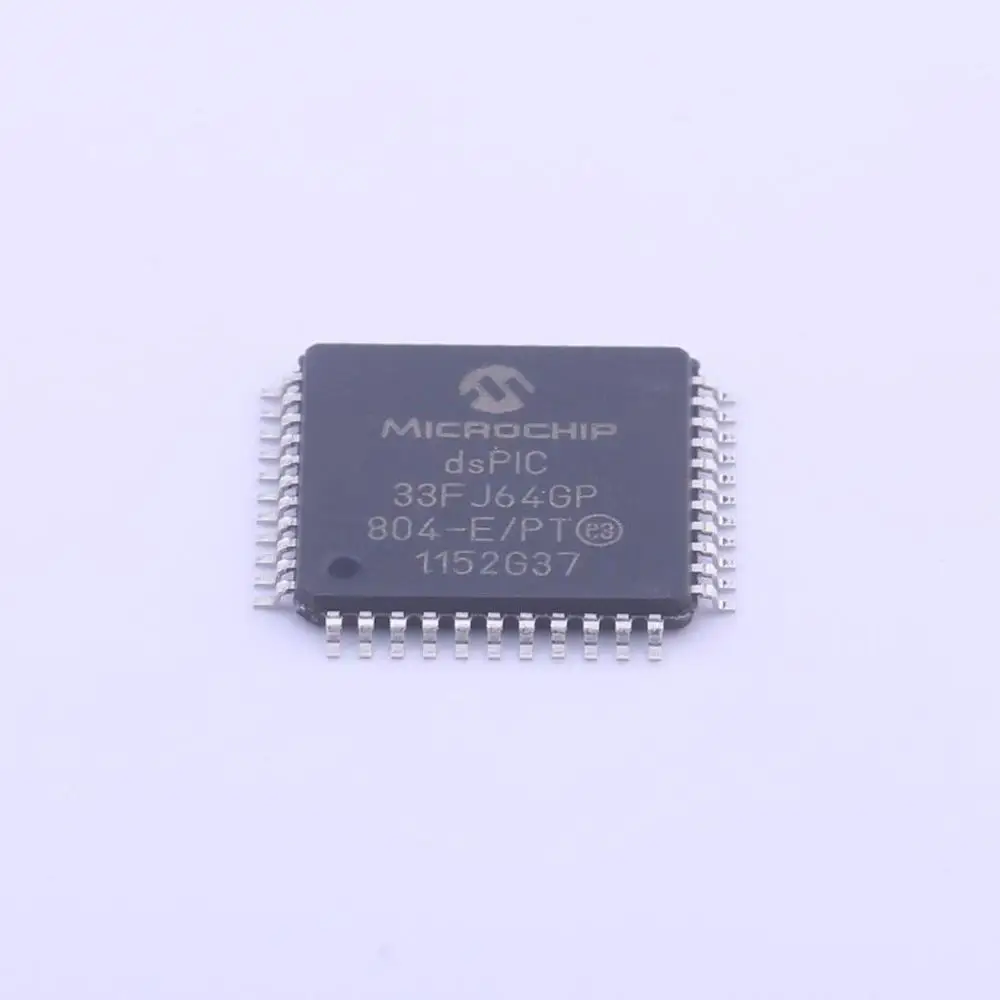 MCU 16-bit dSPIC33 dsPIC RISC 64KB Flash 3.3V 44-Pin TQFP Tube - Trays  DSPIC33FJ64GP804-E/PT