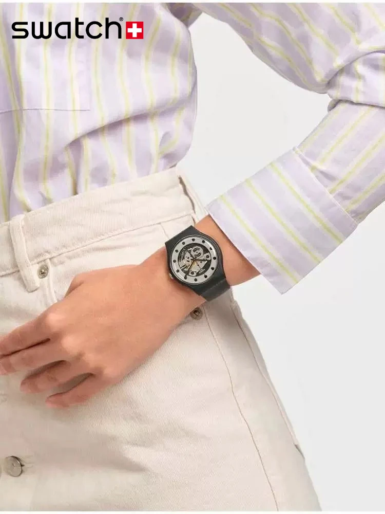 Swatch Swiss Watch Student Skeleton Quartz Movement Watch Birthday Gift