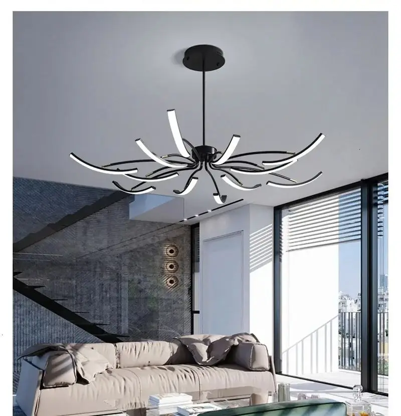 Living room main light 2024 new minimalist modern art Nordic style design pendant light hall lighting fixtures