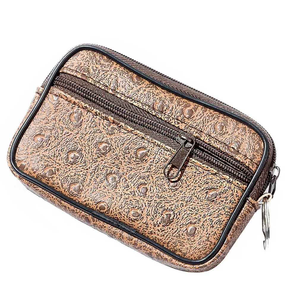

Portable Mini Retro Fashion PU Leather Card Bag PU Rectangular Shape Small Coin Purse Storage Bag