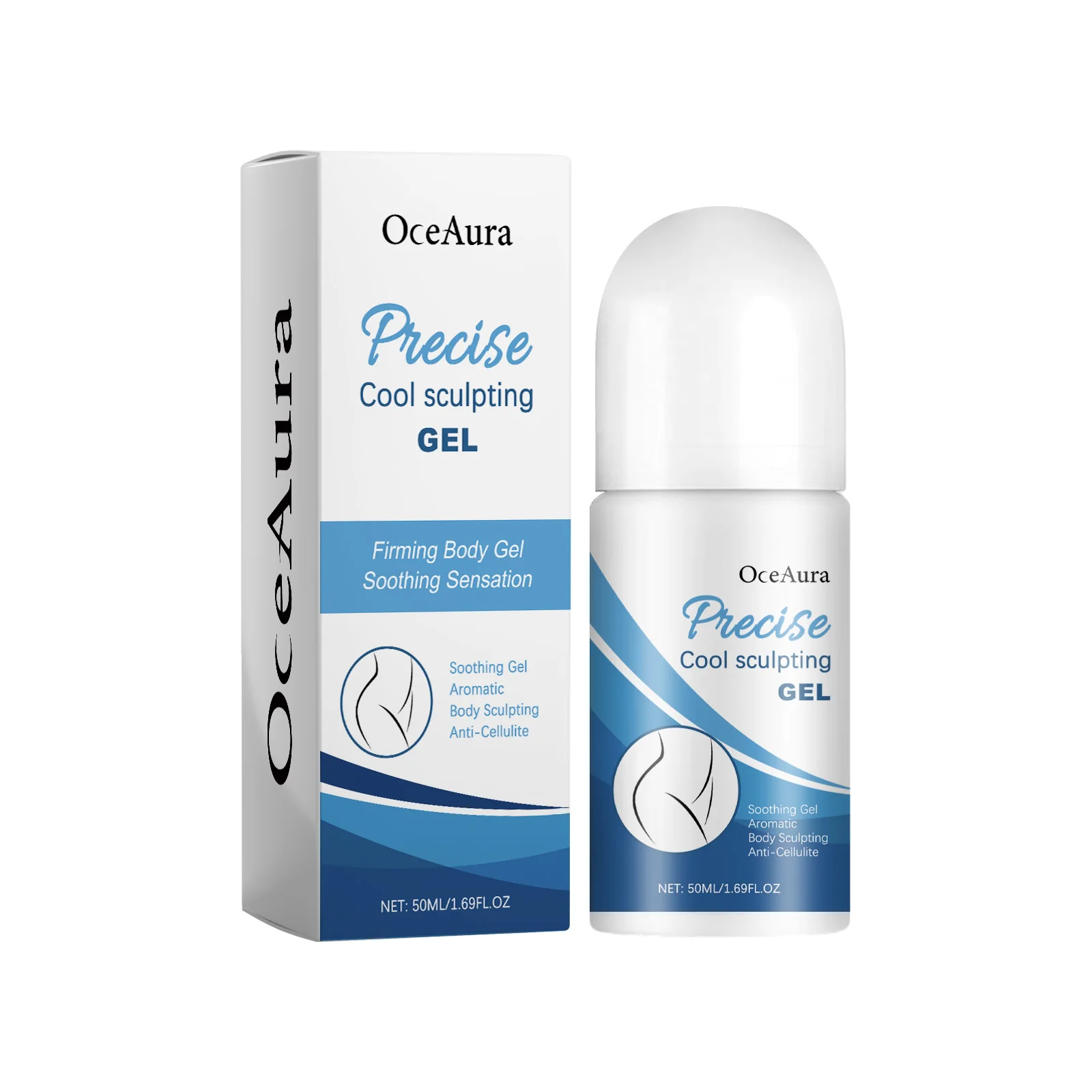 Oceaura 50ml Shaping Body Gel Roller Ball Slimming Firming Thigh Waist Fat Burning Weight Lose Body Care Body Sculpting Gel view 2
