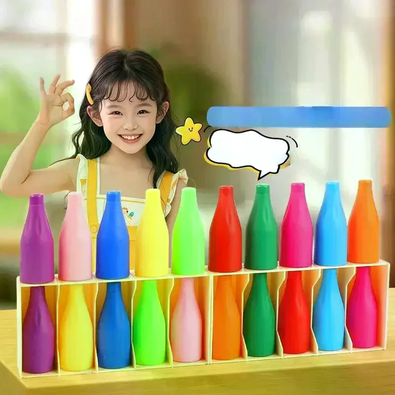 1 ชุดของเล่นปริศนาเครื่องดื่มสำหรับเด็กการจับคู่สีในวัยเด็กการทายความสนุกฝึกความจำเกมกระดานแบบโต้ตอบของขวัญปาร์ตี้