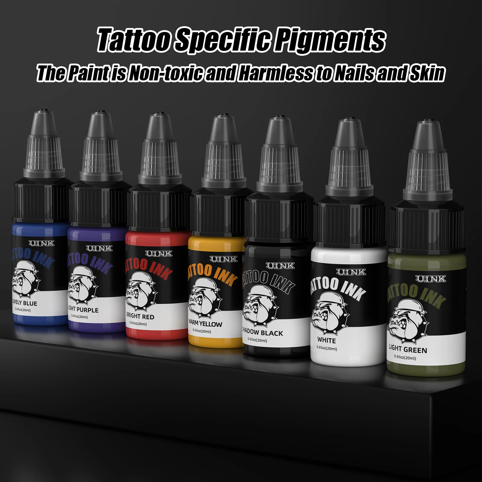 

DQFART 7 Color 20ml High Quality Tattoo Ink Body Art Permanent Tattoo Ink for Body Art Paint Tattoo Supplies Tattoo Accessories