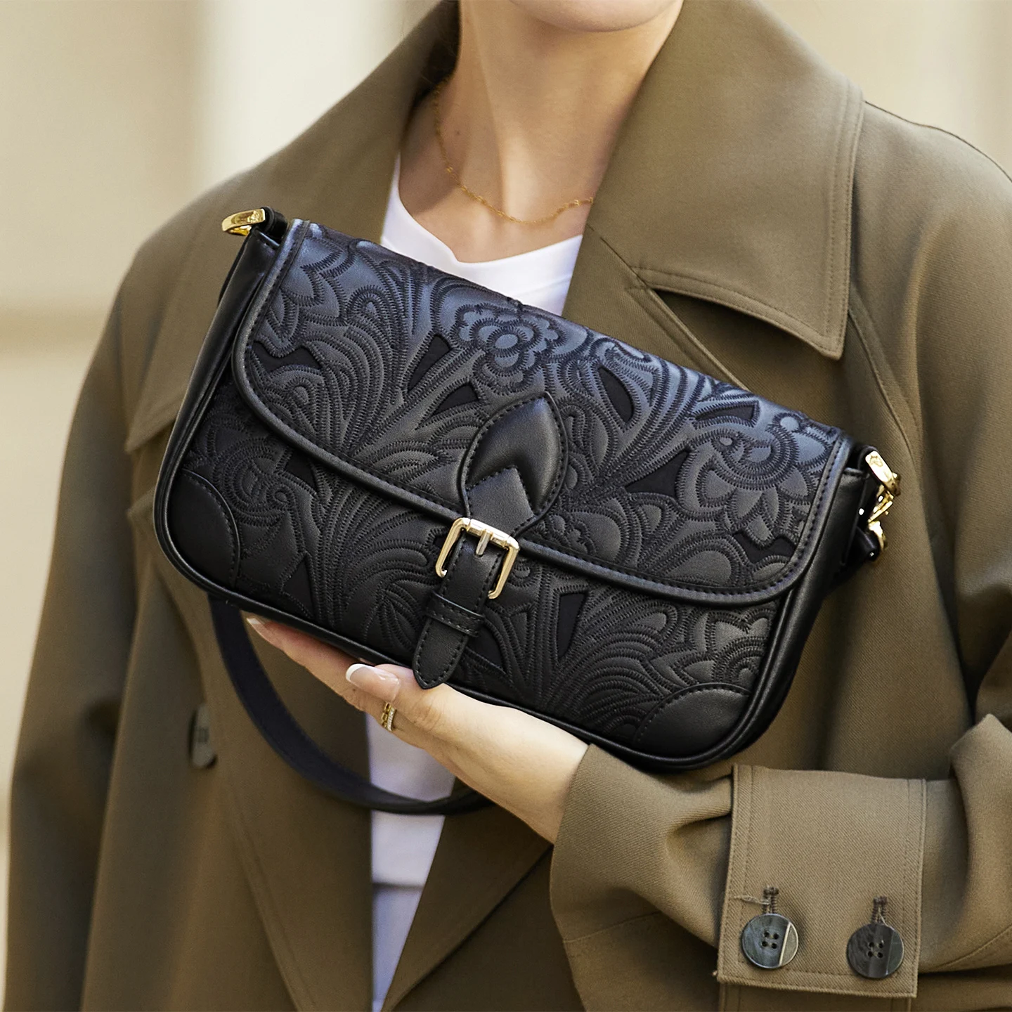 

NEW Embroidery Luxurious Women Leather Crossbody Bag First Cow Skin Winter Woman Fashion Bag Handmade Shoulder Bag Girl #YH689