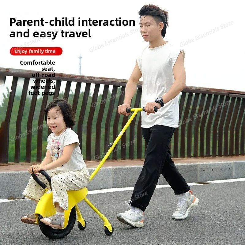 Parent-child Unicycle with Auxiliary Wheels for Taking Kids Out for Outdoor Play, A Portable Stroller for Children's Travel