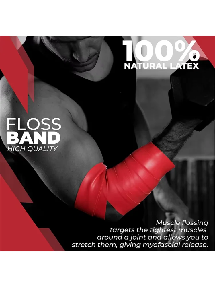 1 Pc Floss Bands for Muscle Compression Tack & Flossing Recovery Fitness Therapy Rehab Band for Increasing Mobility