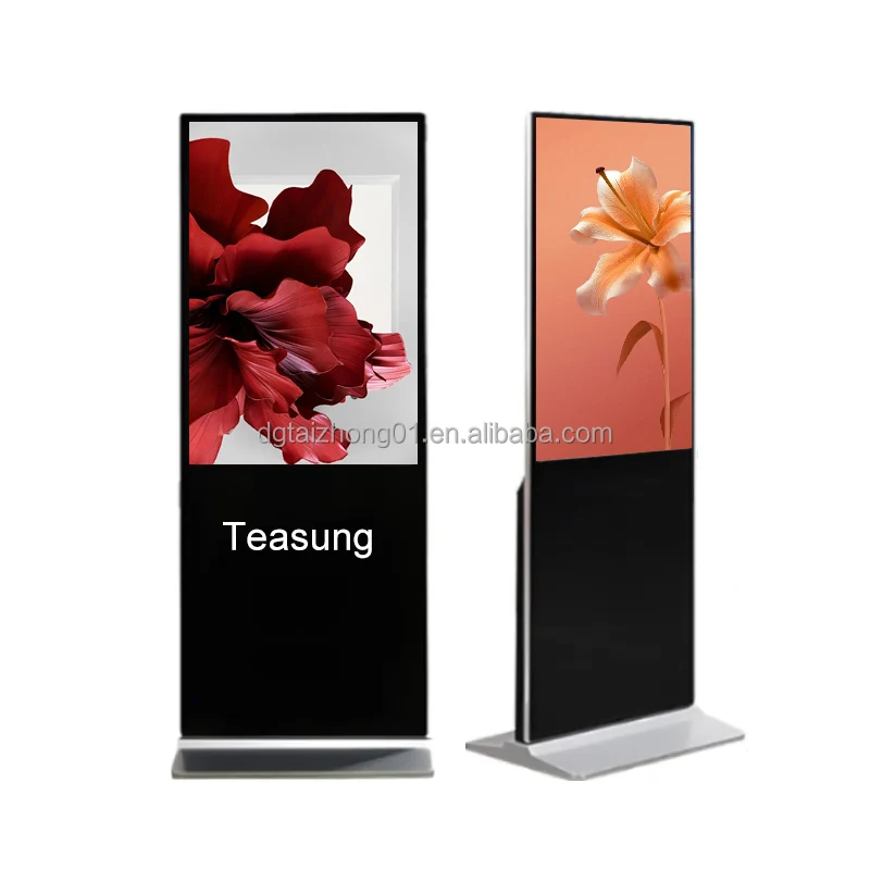 65/75 Zoll Android 4K Werbebildschirme Einkaufszentrum Ausstellungshalle LCD Digital Touch Screen Display Stand