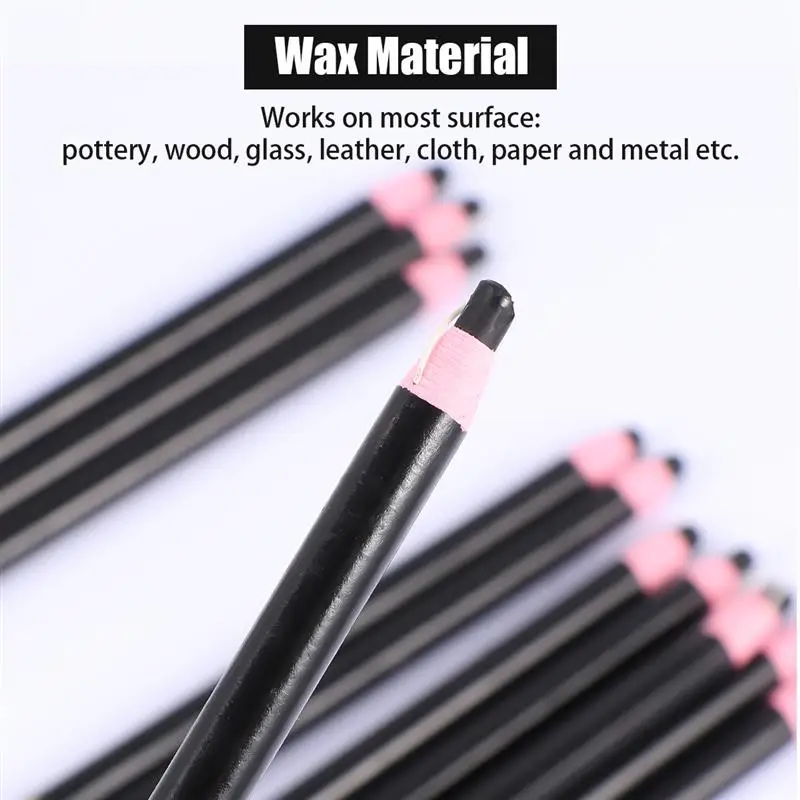 China Marker Pencil Peel Off Pencils Wax Pen White Paint Crayon Black Marking Chalk Sewing Fabric Glass Body Crayons