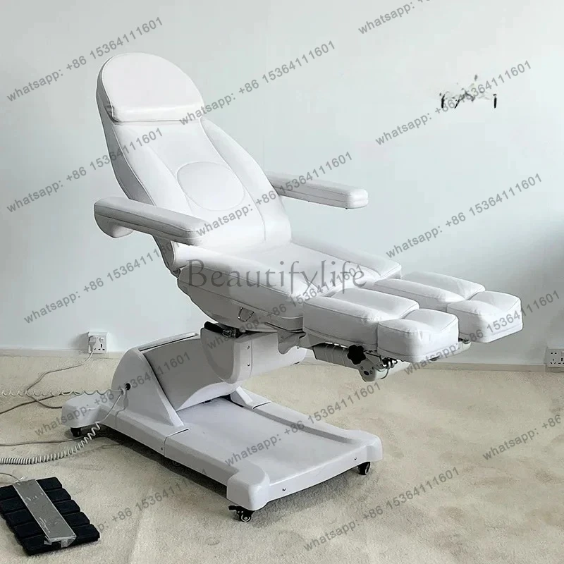

Electric lifting beauty bed beauty salon manicure bed split legs rotating multi-functional pedicure chair