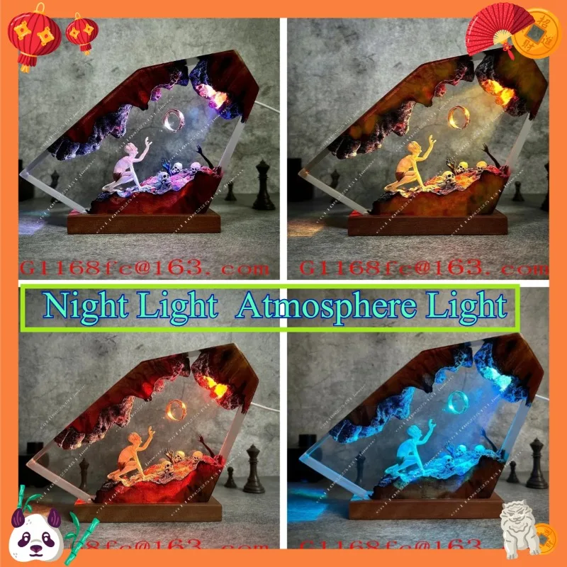 Resin Lamp Unique Room Decoration Gift Ornament Room Decoration Night Light  Atmosphere Light Halloween