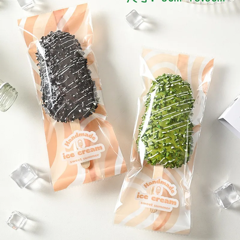 100Pcs DIY Handmade Ice Cream Candy Milk Taffy Wrapper Machine Sealing Bags New Year Gift Pastry Packaging