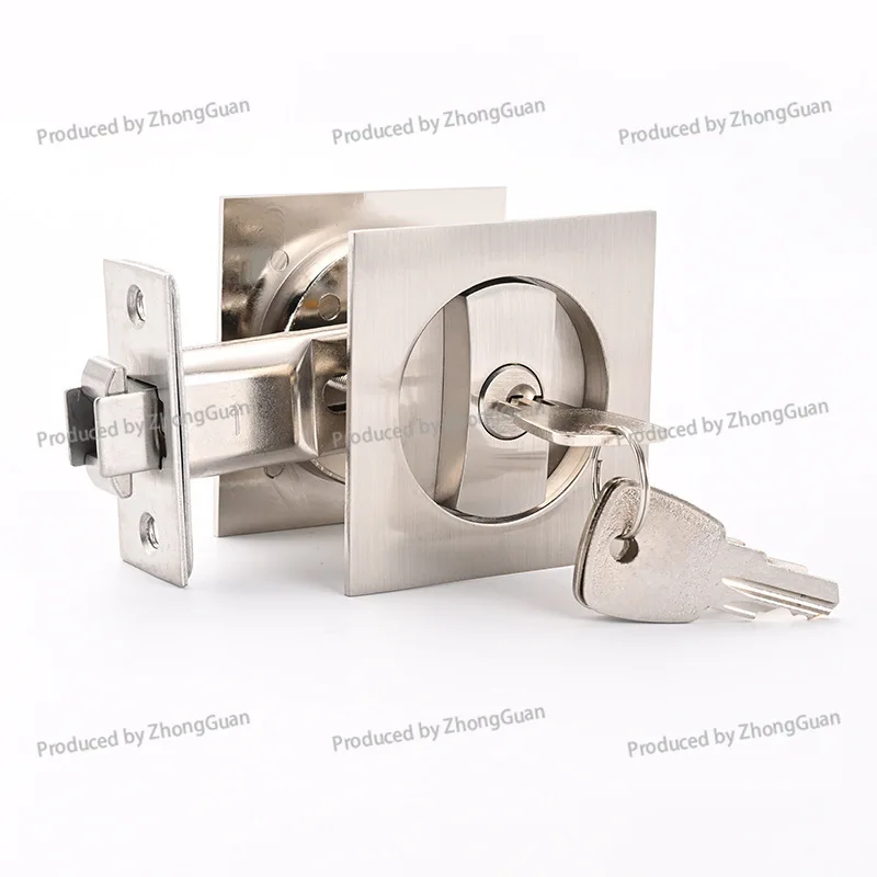Sliding Door Lock Invisible Embedded Flap Pocket Pants Door Hook Lock Hotel Balcony Bathroom Wooden  Indoor Sliding