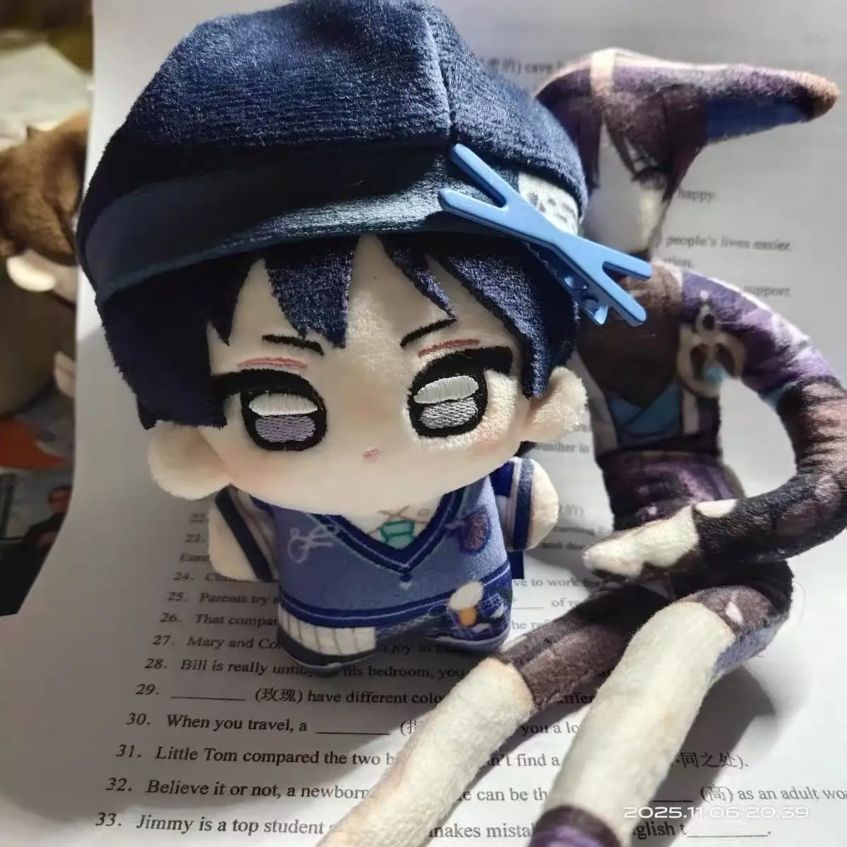 Genshin Impact Wanderer Scaramouche Muñeco de algodón de 10 cm Nunu/Neptune Body Fan hecho regalo coleccionable