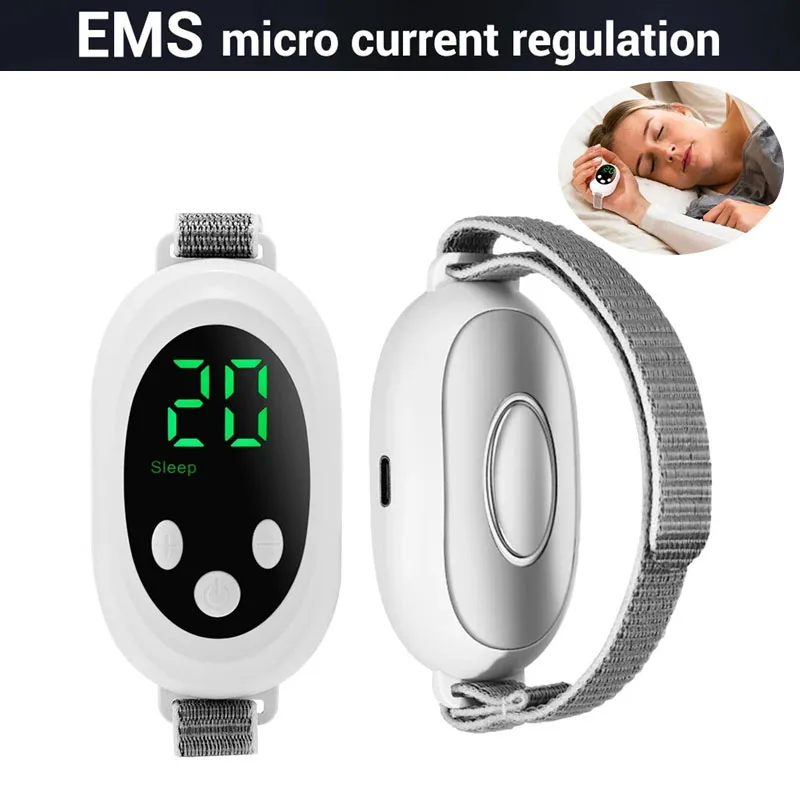 Handheld CES Sleep Aid Microcurrent EMS Pulse Device Hypnosis Insomnia Mental Stress Pressure Relief Anxiety Eliminat Relax