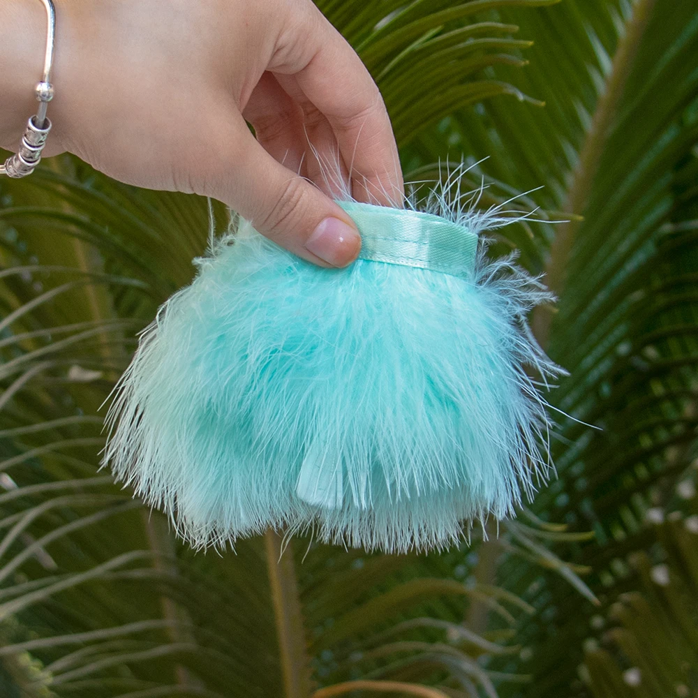 Fringe Ribbon Sewing - Fita de Franja de Plumas Naturais
