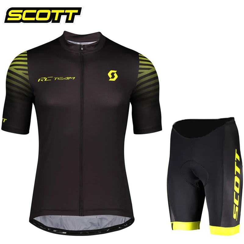 SCOTT Cycling Set Summer Cycling Jersey Set Bike Cycling Clothing Breathable MTB Bicycle Sportswear Suit Men Cycling Clothes