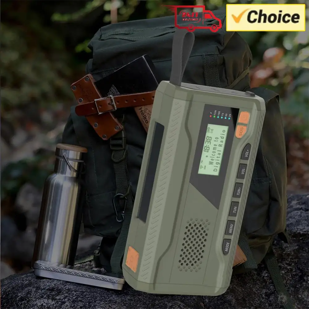 

Радиоприемник с ручным приводом и фонариком, Bluetooth-колонка, аварийное метеорологическое радио, перезаряжаемое, для экстренных ситуаций, кемпинга, выживания в штормах