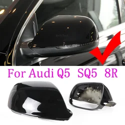 탄소 섬유 사이드 윙 백미러 커버 케이스 쉘, 아우디 Q5 SQ5 8R 2009 - 2017 Q7 4L 페이스리프트 2010-2015 용 교체 캡
