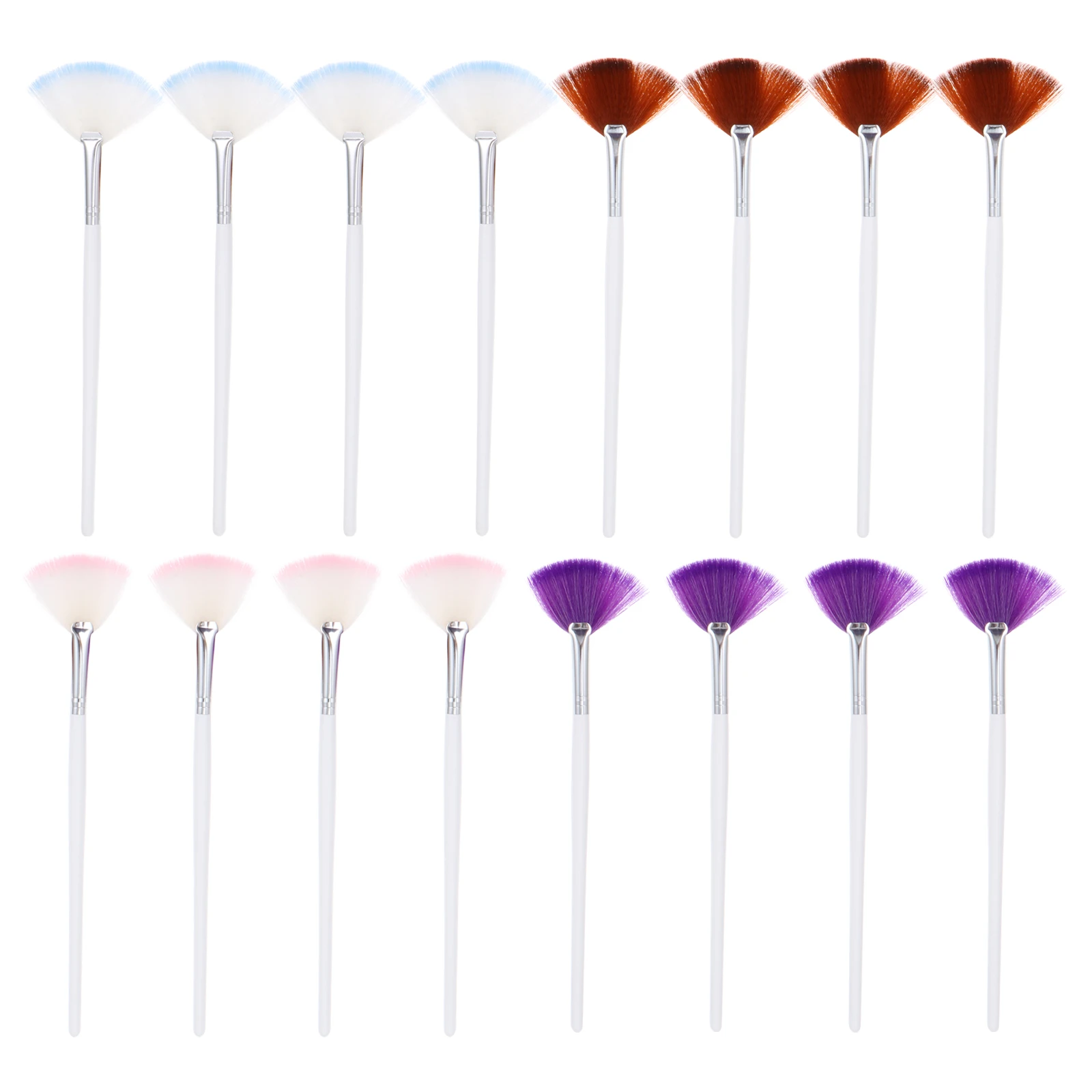 

16pcs Makeup Brush Set Wooden H Aluminum Tube Fan Shaped Loose Powder Blush Contouring Highlighter Tools Cosmetics