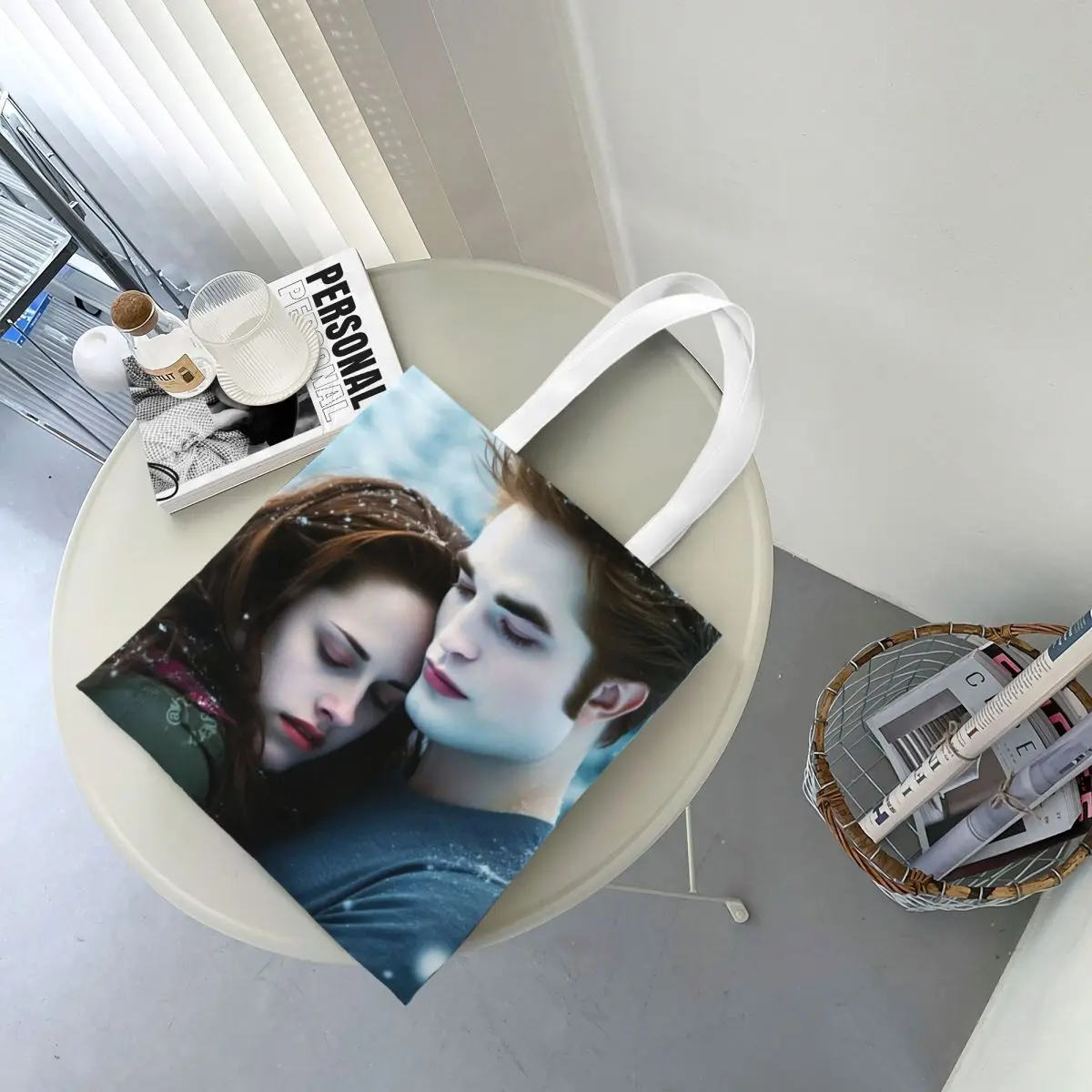 

Сумки для покупок The Twilight Saga Edward Cullen, парусиновая большая сумка, многоразовая сумка для девочек, дорожная сумка через плечо