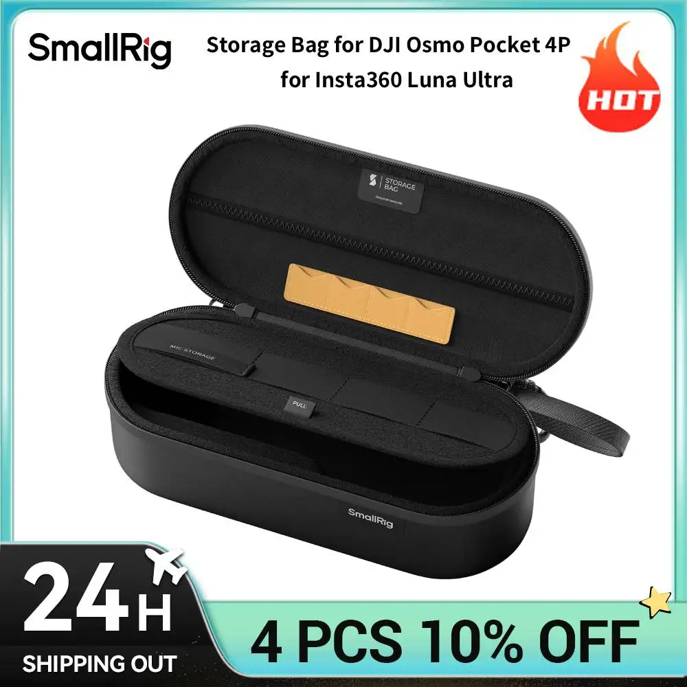 Image of SmallRig Aufbewahrungstasche für DJI Osmo Pocket 4P, wasserdicht, mit praktischem Handschlaufe, organisierte Aufbewahrung