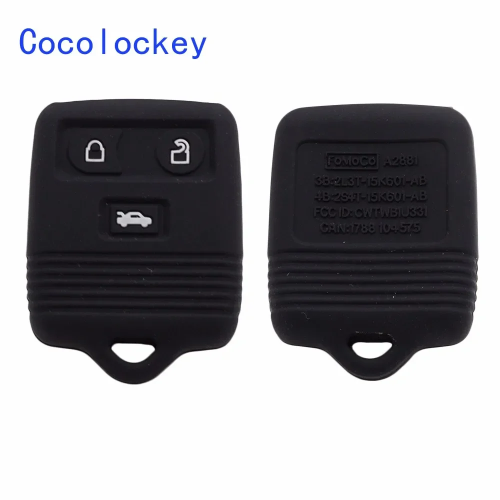 

Cocolockey Silicone Car Key Cover Case Rubber Key Fob Holder for Ford Transit MK6 2000-2006 Remote Key 3 Button Car Styling