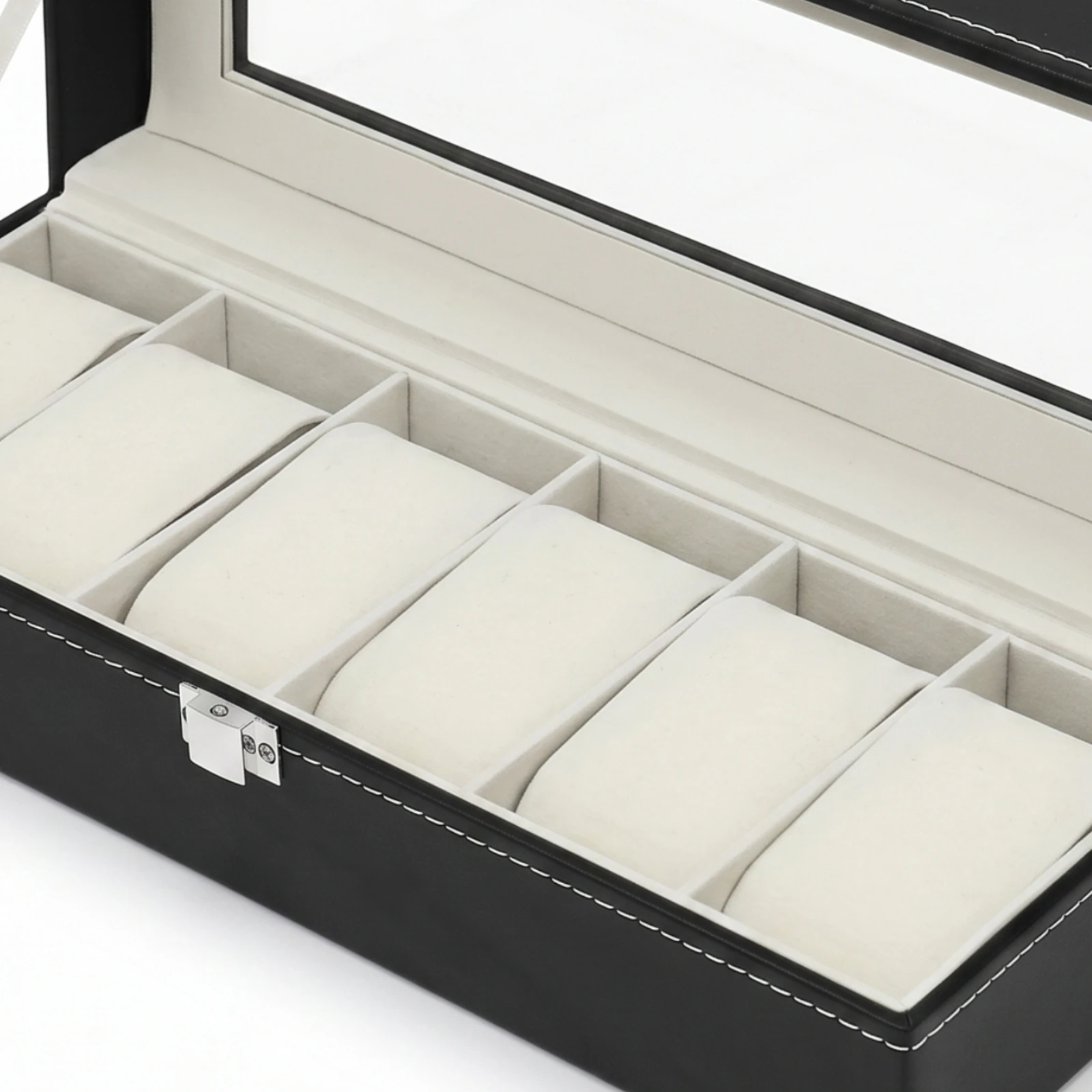 watch-display-box-with-window-padded-watch-box-safeguarding-long-lasting-for-collectors-desktop-retail