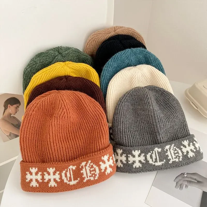 Autumn Winter Knitted Skullies Beanies for Women Fashion Caps Hats Bonnet Lady Knitting Cap Casual Hat Outdoor HipHop Gorro 2024