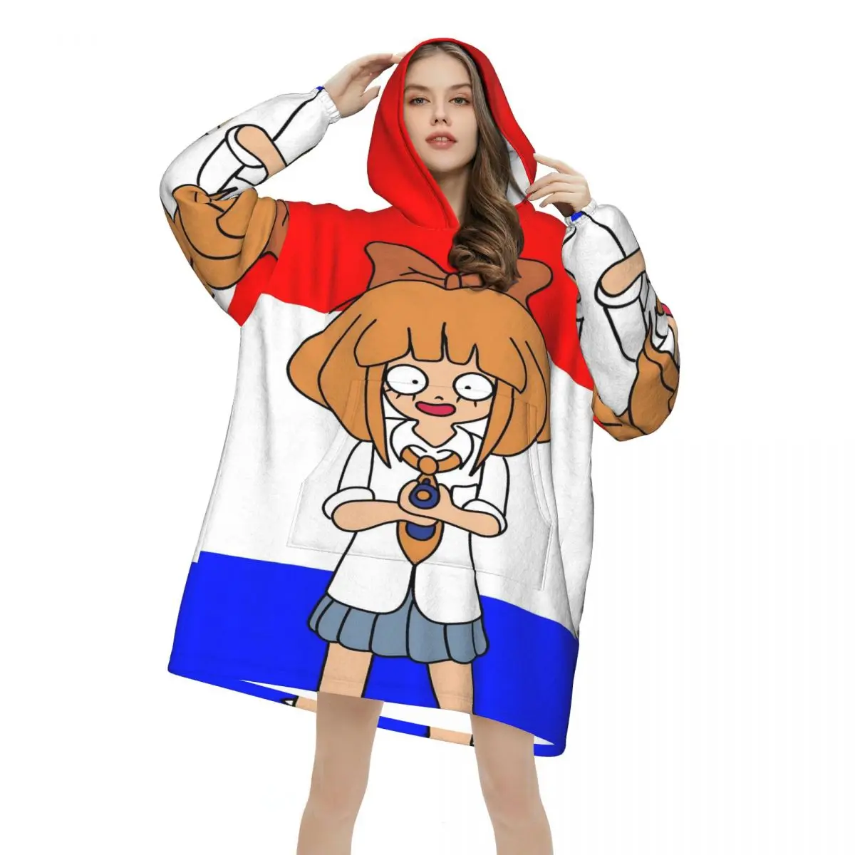 Ongezellig Mymy Yana Wearable Blanket Hoodie for Women Men Warm Cozy Oversize Blanket Sweatshirt Thick Fleece Hooded Blanket