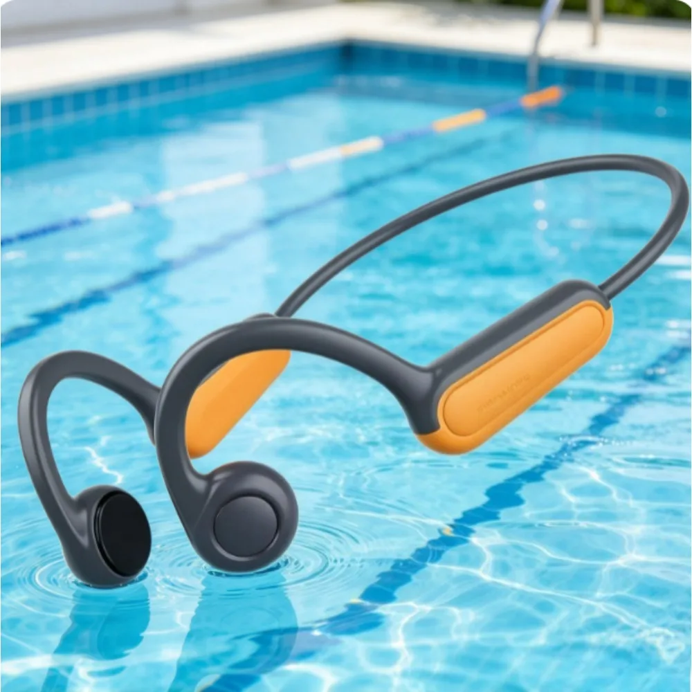 2028年最新モデル-qcy-b8-骨伝導ヘッドホン。ワイヤレスbluetooth-53対応、ipx5防水性能、マイク内蔵。ワークアウトやランニングに最適なスポーツ用ヘッドセット。