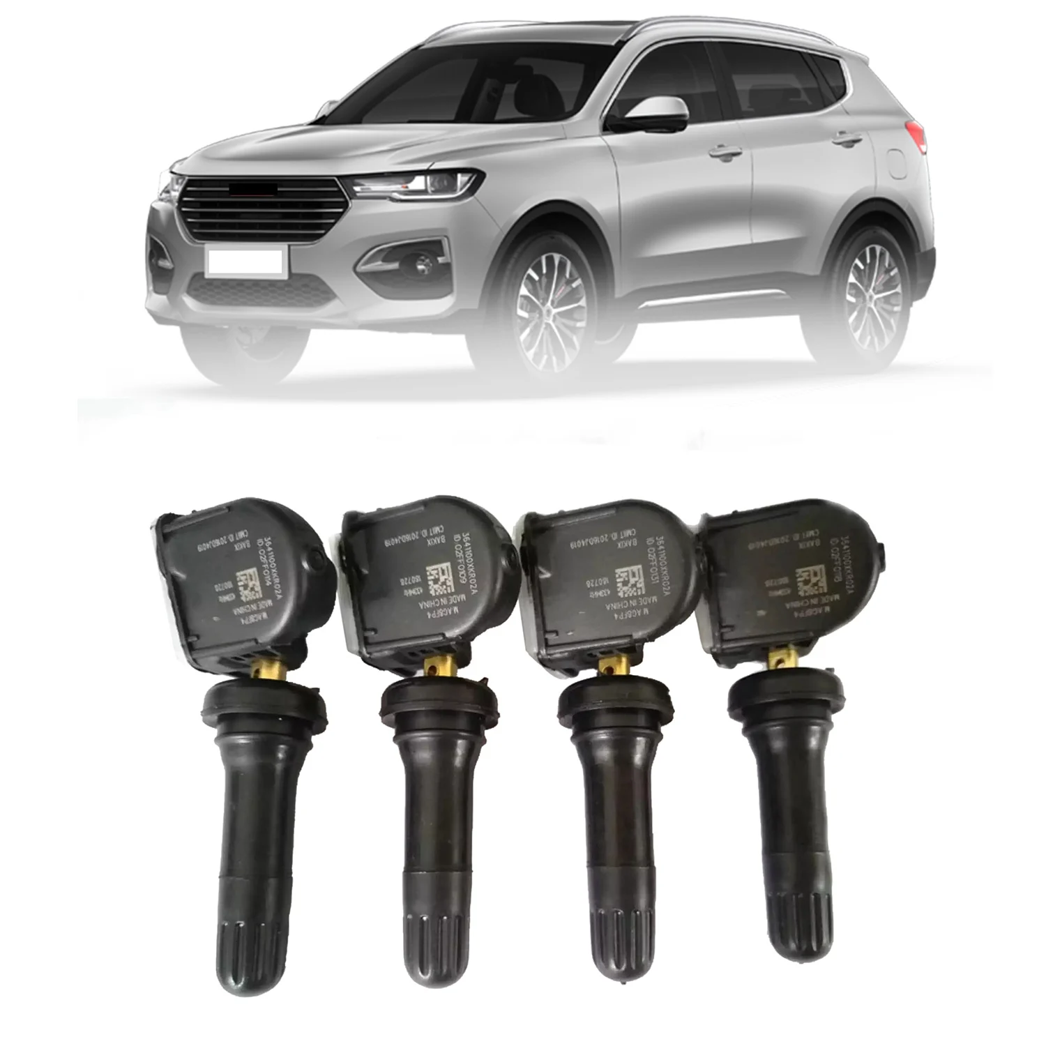 Sensor de presión de neumáticos TPMS de 4 piezas, 433MHZ, 3641100XKR02A, para Great Wall Haval 2019, F7, H6, WEY, VV5, VV6, VV7