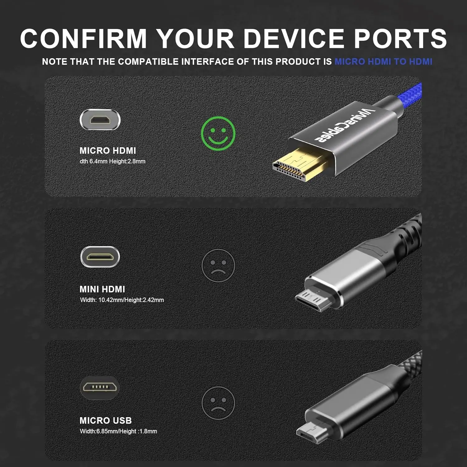 

Alvin's Cables 8K 2.1 Micro HDMI to HDMI Coiled Cable for Atomos Ninja V, 8K@60Hz 4K@60Hz High-Speed HDMI Cable for Sony A7RIII