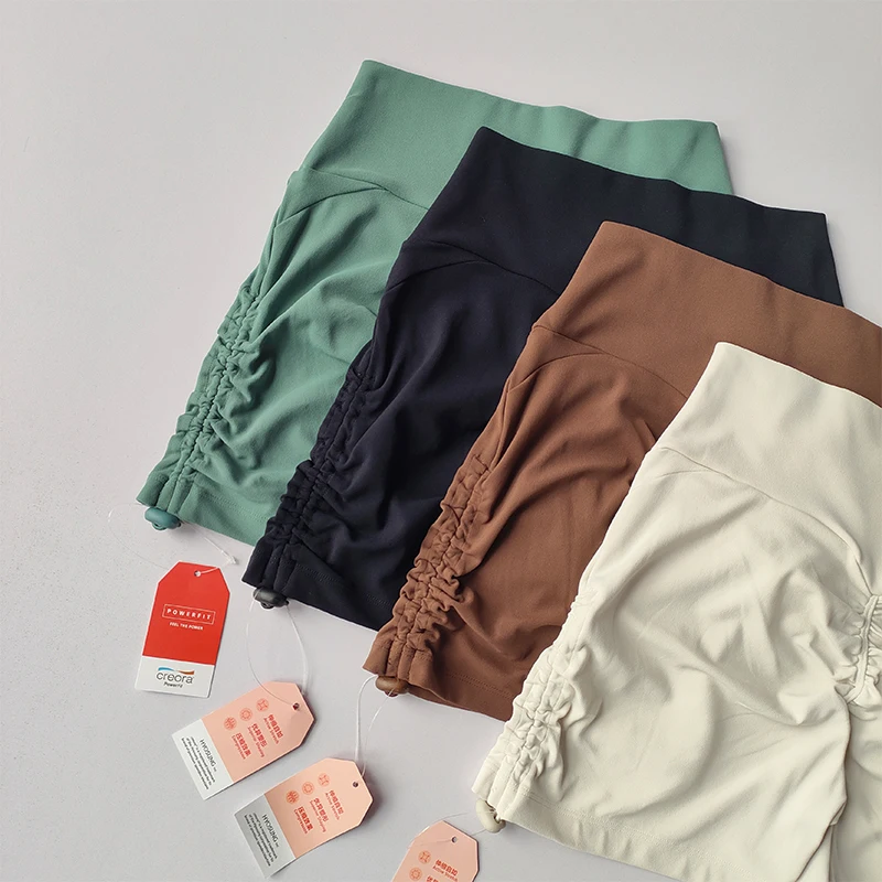 Hüftstraffende Fitness-Shorts für Frauen mit Erhöhter Hüfte, Hoher Taille, Bauchkontrolle, für Outdoor-Läufe, Dreipunkt-Yoga-Hotpants – Detail 12