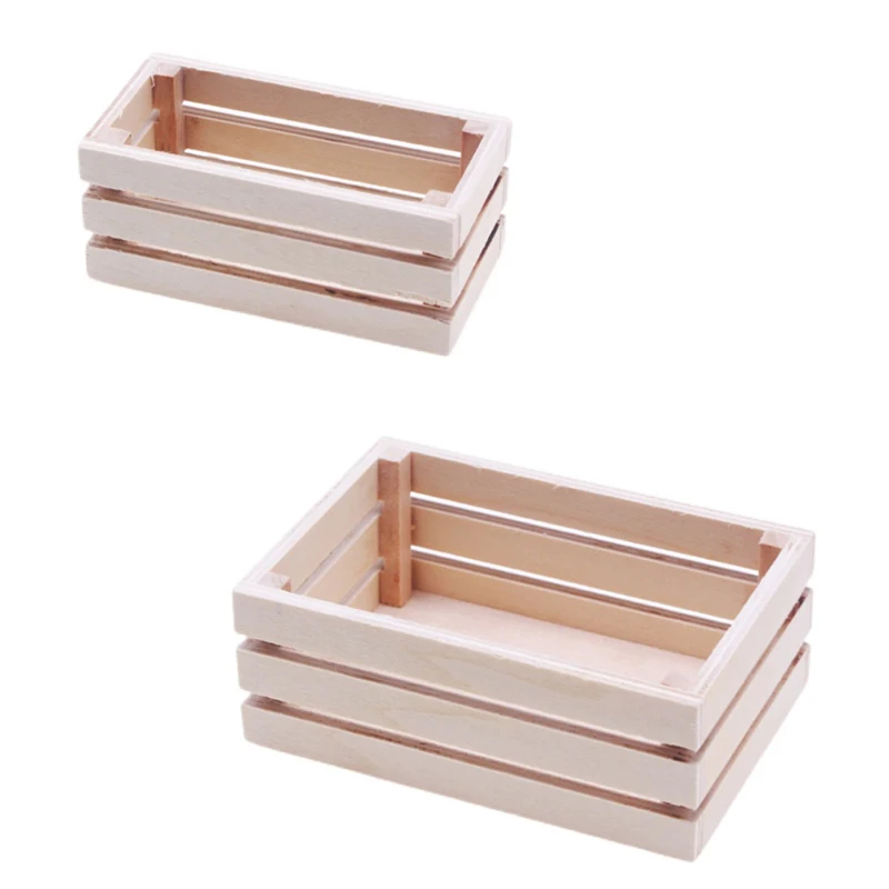 Panier de rangement Miniature pour maison de poupée 1:12, panier de rangement pour aliments et boissons, Pot de plantes, modèle de décoration de jardin, jouet, accessoires pour maison de poupée