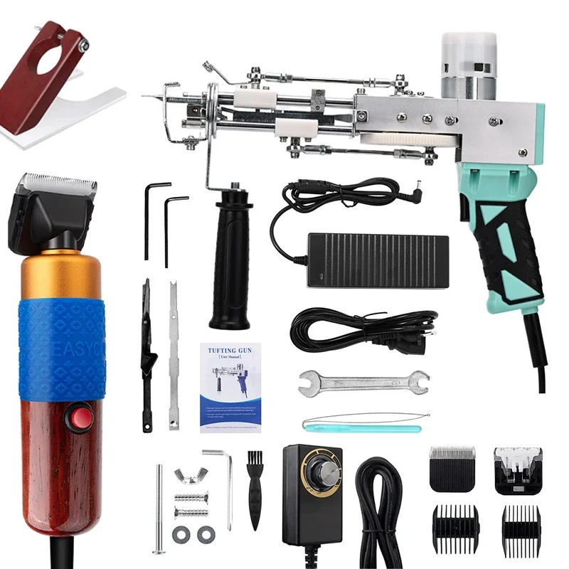 Multifunctional Carpet  Tufting Kit For Cutting And Ring Post Carpet Weaving Trimming With Electric Clippers