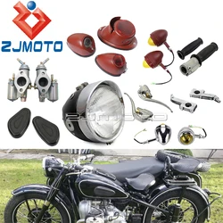 Motorcycle Brake Clutch Lever Throttle Grips Control For BMW Zundapp CJ-K750 Ural K750 KS750 M72 R71 Accessories Tail Light