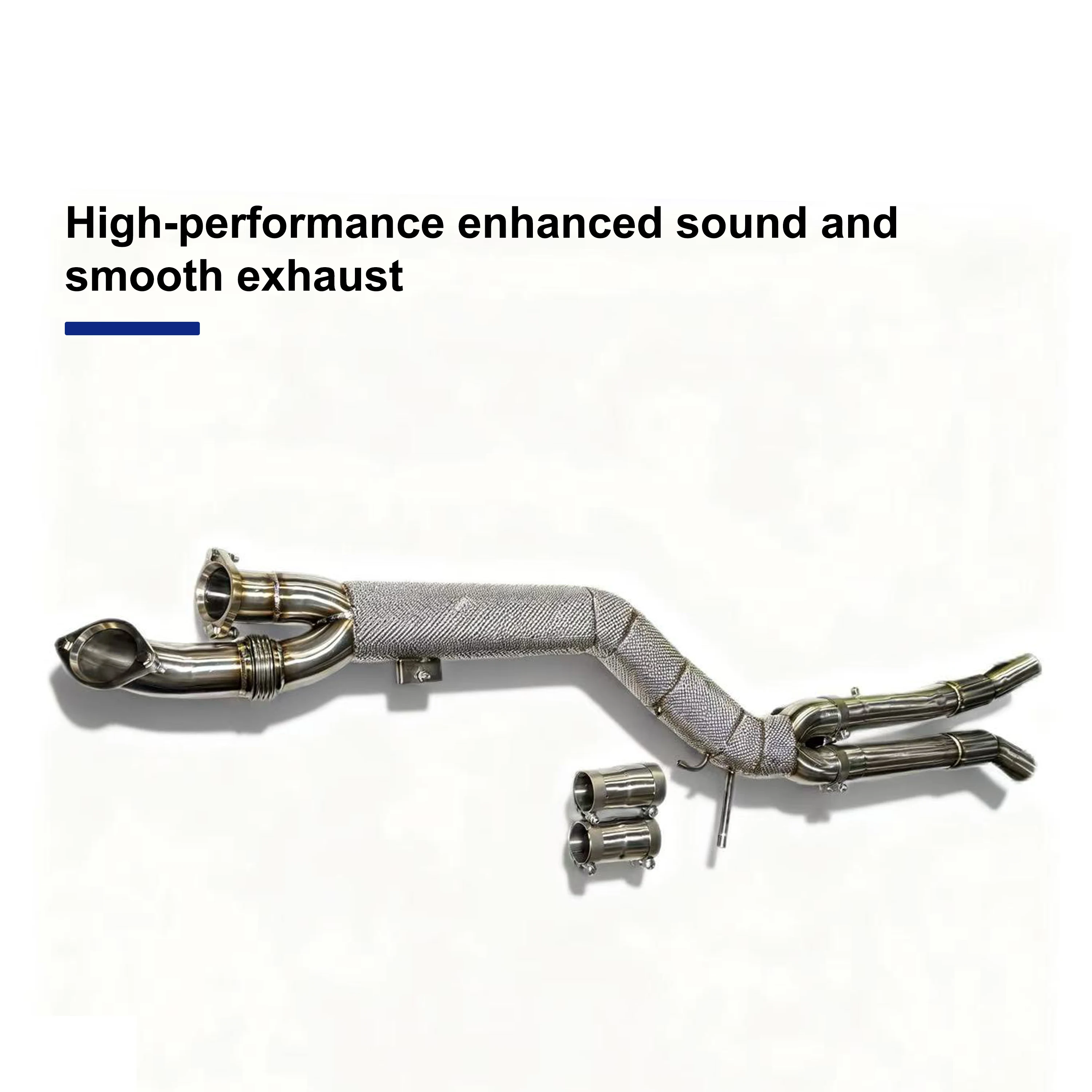 ACE Design mit vergrößertem Rohrdurchmesser 101mm/4 Zoll Einzel-Mittelrohr für BMW M3 G80 M4 G82 M2 G87 Auspuffrohr mit Hitzeschutz. – Detail 8