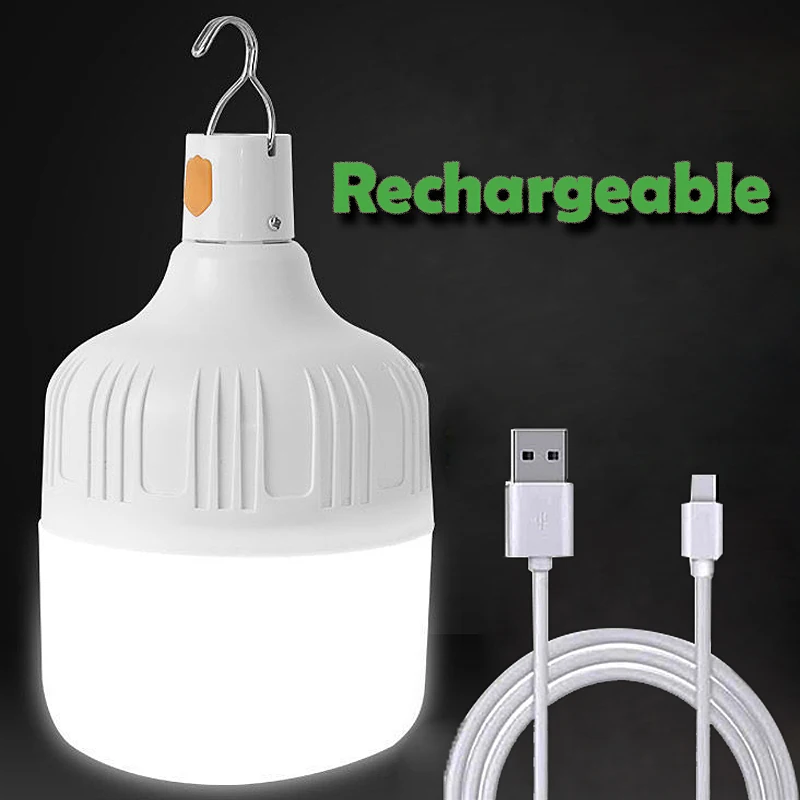 Tragbare Not lichter USB wiederauf ladbare LED Laterne Haken im Freien verstellbare Zelt lampe Grill Angeln Camping Glühbirne