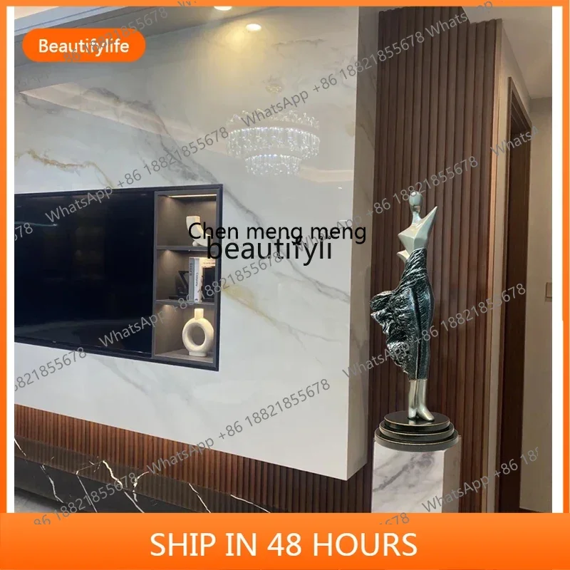 

ss8350 Modern light luxury art ornament FRP vertical humanoid niche sculpture porch TV cabinet ornament