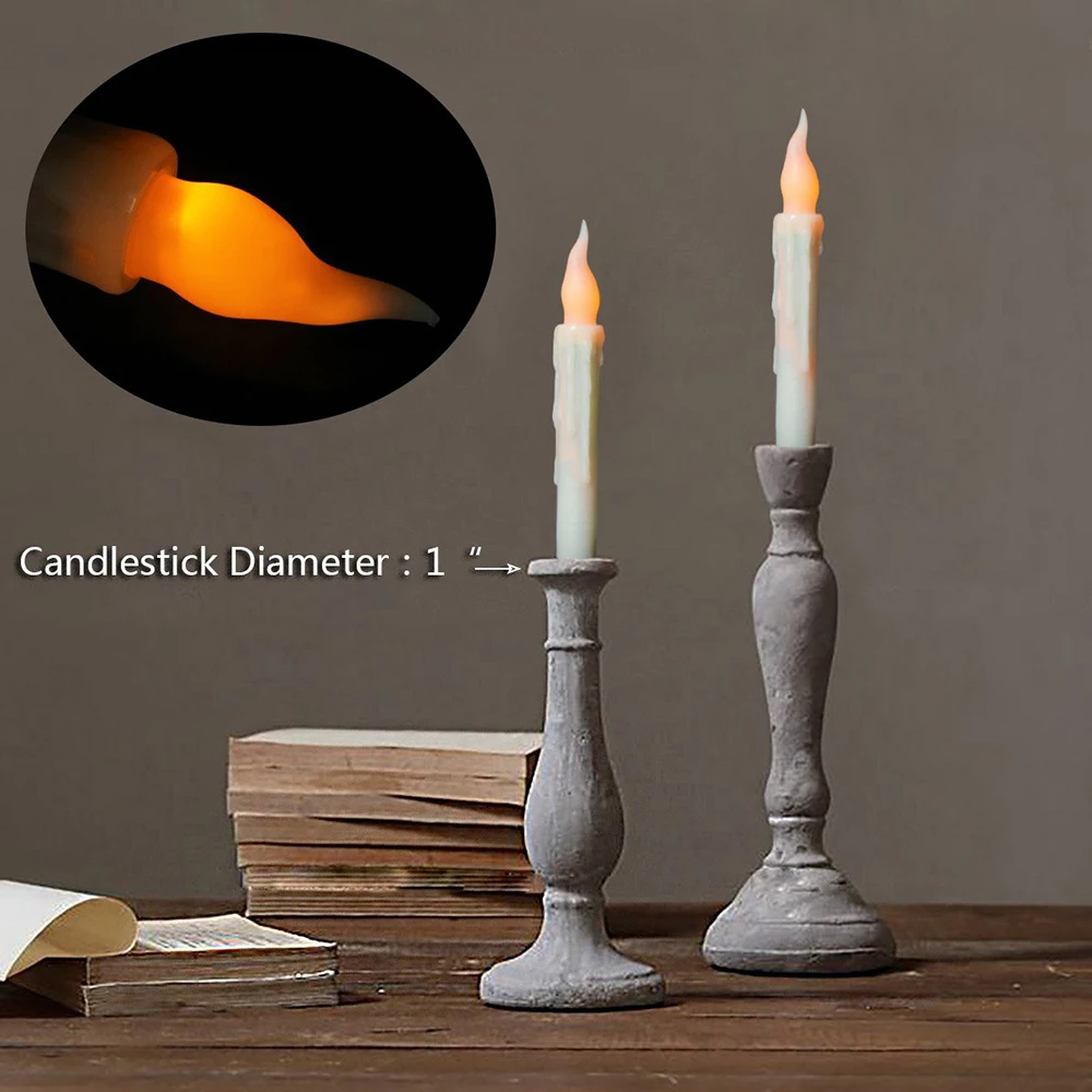 3-24Pcs Flameless Flickering Led Candles Light Tealight Battery Operated Taper Fake Candles For Dinner Party Xmas Decoration