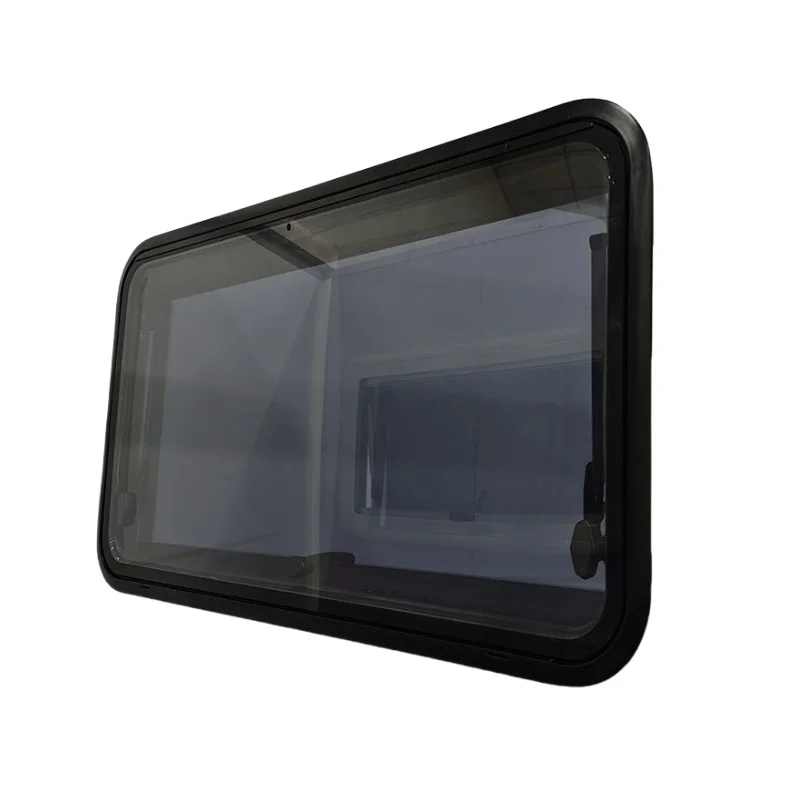 Modern Style Camping Car Trailer Caravan Body Parts 500x400mm RV Window With Curtain And Mesh Screens For Replacement view 5