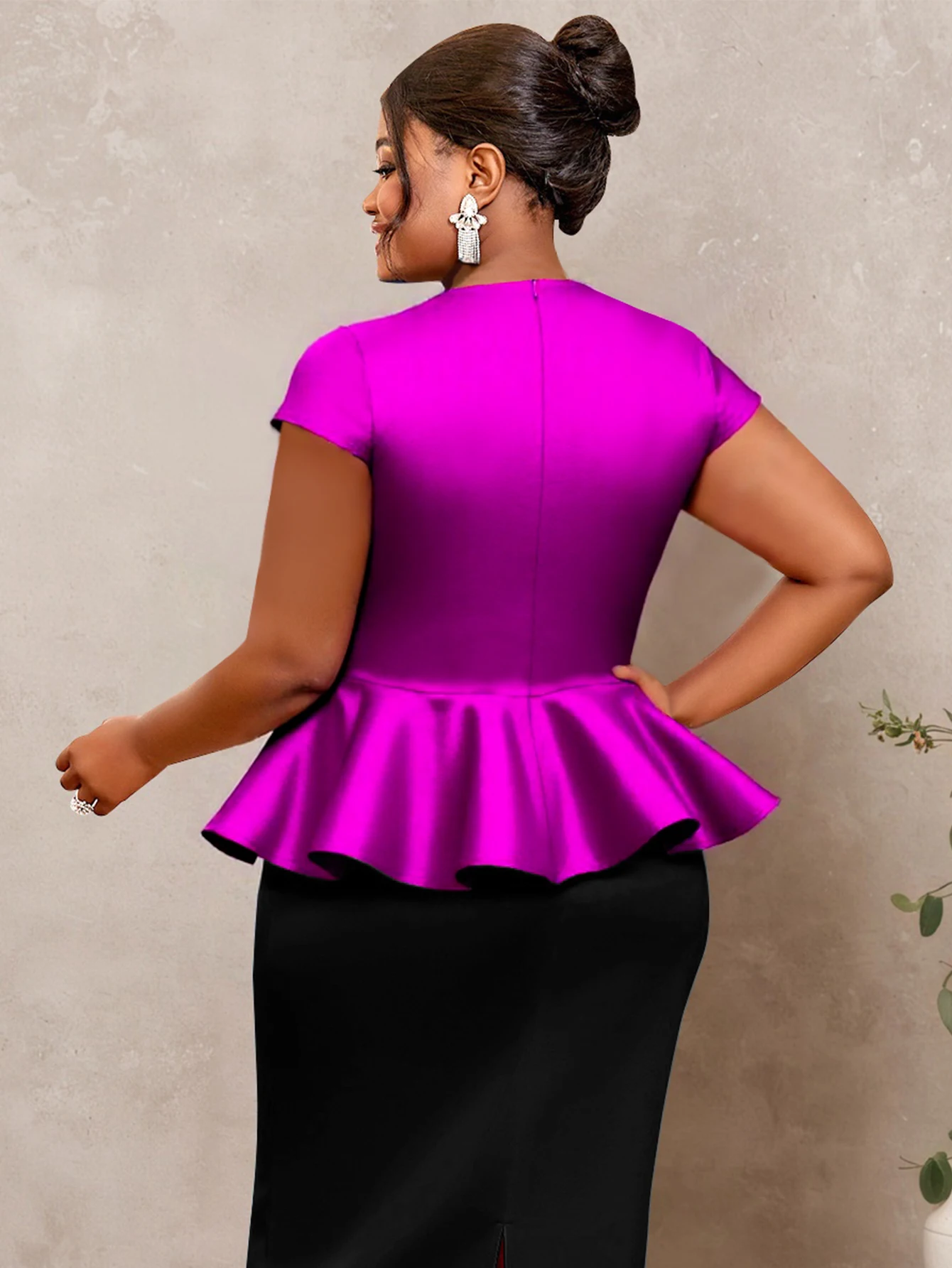 حجم كبير بلوزة نسائية لامعة بلايز حفلة الخامس الرقبة Peplum ثلاثية الأبعاد زهرة عيد ميلاد الحدث البلوز الزفاف ضيف منحنى السيدات الأفريقية الجديدة