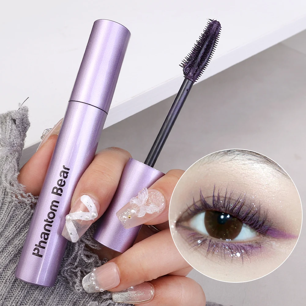 Zijde Vezel Curling Mascara Make-Up Zwart Bruin Waterdicht Verlengt Wimper Extensions Niet-Vlek Ogen Make-Up Cosmetica