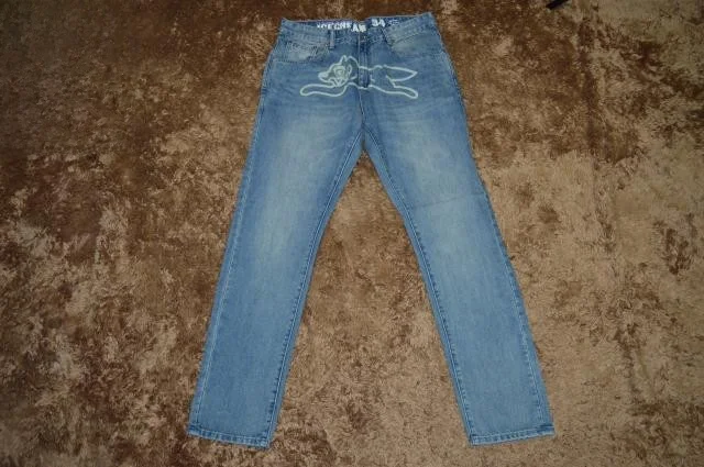 

Повседневные джинсы с эффектом потертости и молнией, свободного кроя, зауженные к низу, из хлопкового денима, прямые брюки для молодых мужчин