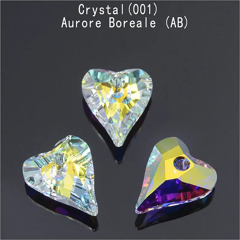 (1 piece) Original Crystals from Austria 6240 Wild Heart Pendant Loose Beads Rhinestone for DIY Jewelry Making Home Decoration image 2