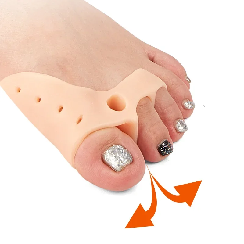 

1 Pair Silicone Toe Corrector Hallux Valgus Buffer Toe Separator Breathable Men Women Foot Care Protectors Foot Pedicure Tools