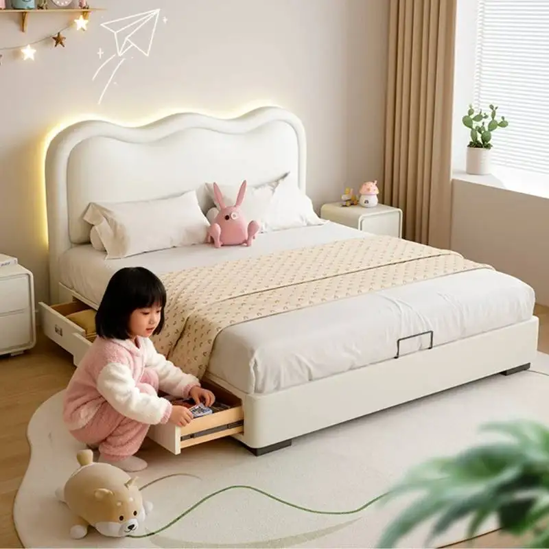 Backrest Adults Double Bed Bedding Gu Est House Accessories Solid Bed Frames Headboards Bedroom Camas De Dormitorio Furniture