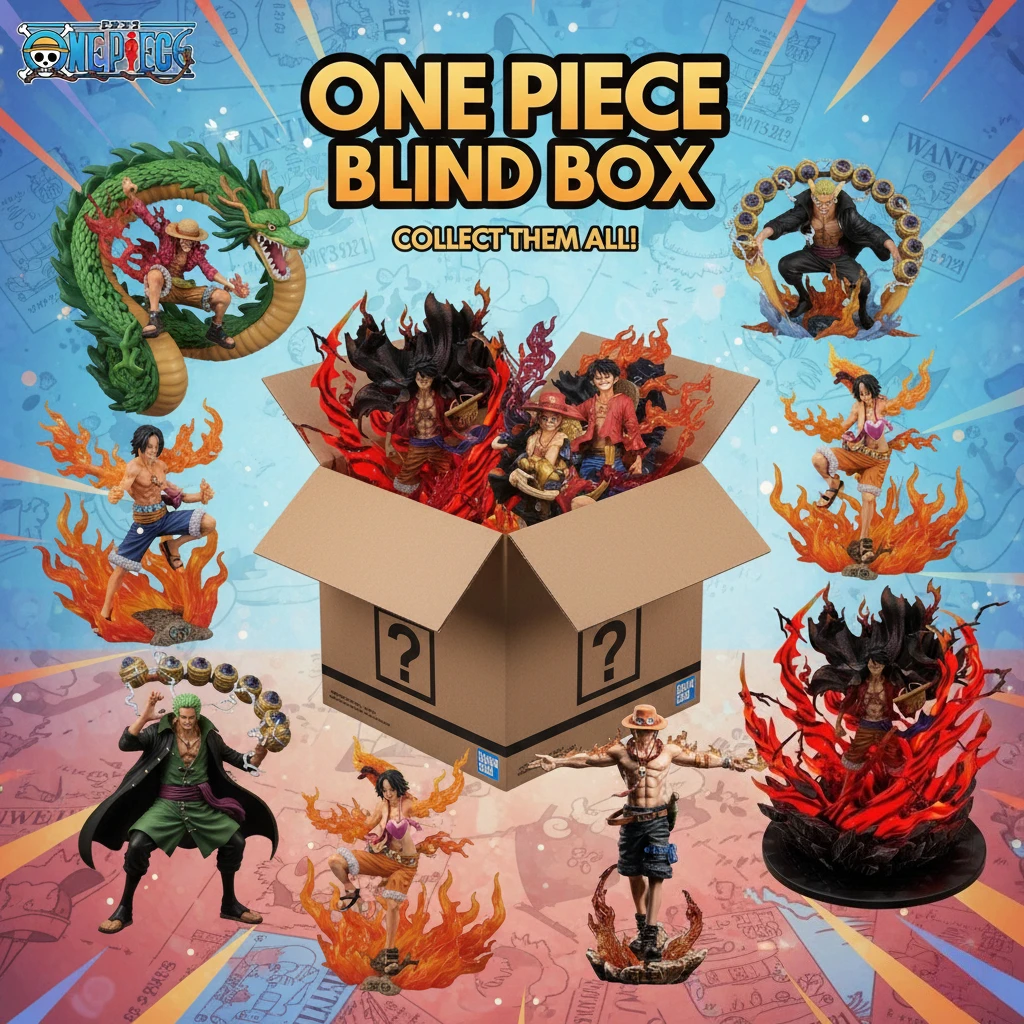 2026 ONE PIECE Blind Box Mystery Box Anime Figure 4 Imperatori Rufy Shanks Insegnare Buggy Zoro Bambole da collezione Set per la raccolta
