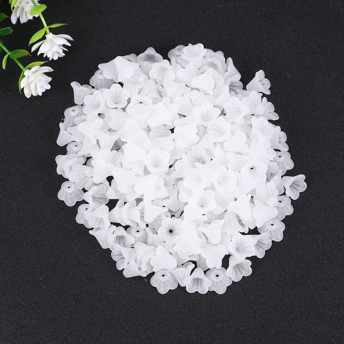 

Acrylic Flower Petals 1 Pack 200G Frosted Trumpet Shape Diy Jewelry Accessories Handmade Hair Earring Bracelet Crafts