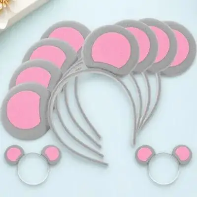 

6 шт. повязок на голову с мультяшными ушками мыши для женщин, мягкая тканевая повязка для волос, аксессуар для вечеринок и фестивалей, уникальная идея для подарка